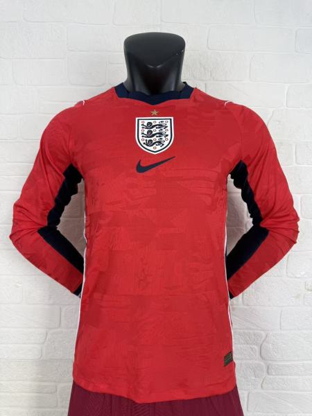24-25 England Away Long Sleeve Player Version Soccer Jersey