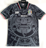 1998 Mens Mexico Black Retro Soccer Jersey