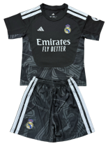 2026-27 Kids Real Madrid goalkeeper black  Soccer Jersey