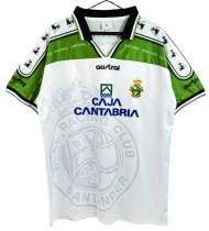 1998-99 Racing de Santander home White  Fans Soccer Jersey