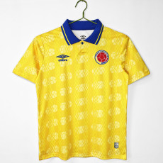 1994 Colombia Home Short Sleeve Retro Version Soccer Jersey