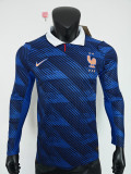 2026-27 Mens France home Long Sleeve Player Version Soccer Jersey