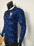 2026-27 Mens France home Long Sleeve Player Version Soccer Jersey
