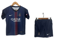 2025-26 Kids PSG home soccer jersey（Have two Stars⭐⭐)