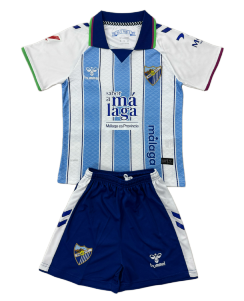 2026-27 Kids Malaga home blue white soccer jersey