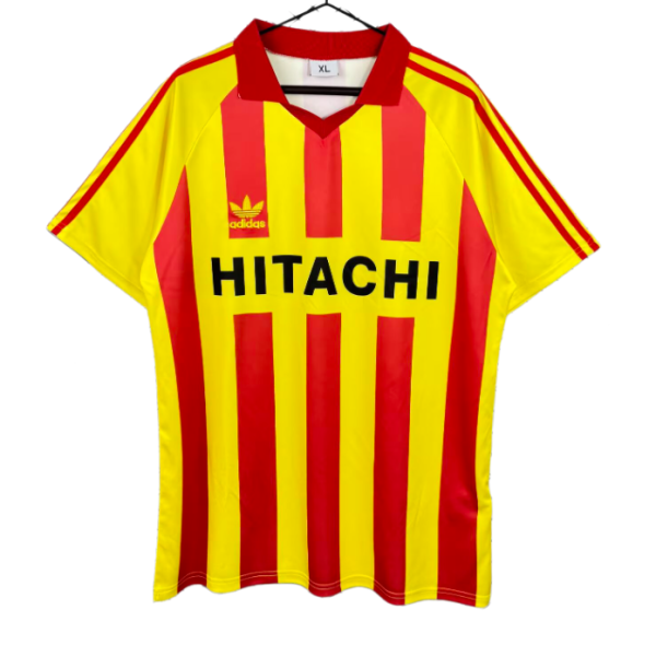 1991-92 Mens Lecce home Retro red yellow Soccer Jersey