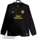 2011-12 Mens Barcelona Away Long Sleeve Retro Soccer Jersey
