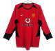 2002-04 Manchester United Home Long Sleeve Retro Soccer Jersey