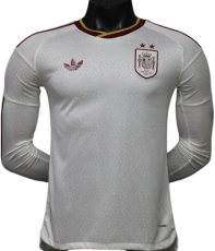 2026-27 Mens Spain away Player version Long Sleeve soccer Jersey (Have two star ⭐⭐）