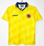 1995 Colombia Home Retro yellow Soccer Jersey