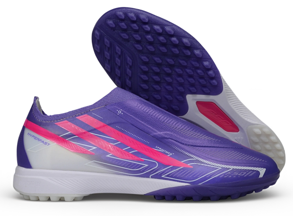 adidas F50 Hyperfast Elite Laceless TF Purple Soccer Shoes