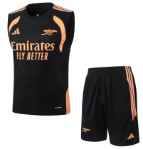 2026-27 Mens Arsenal black orange vest Training Short Suit D26062#