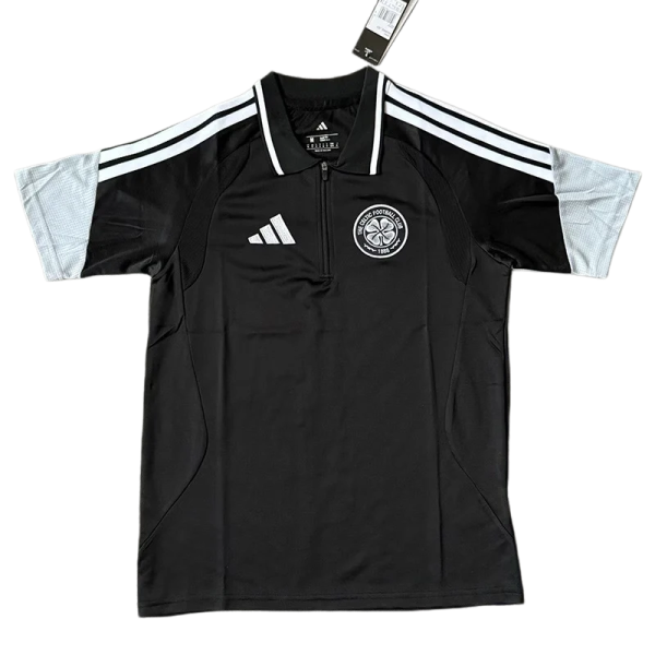 2026-27 Celtic black Polo Short Sleeve (半拉链)