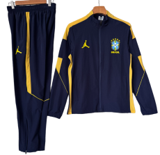 2026-27 Brazil Deep Blue Windbreaker suit