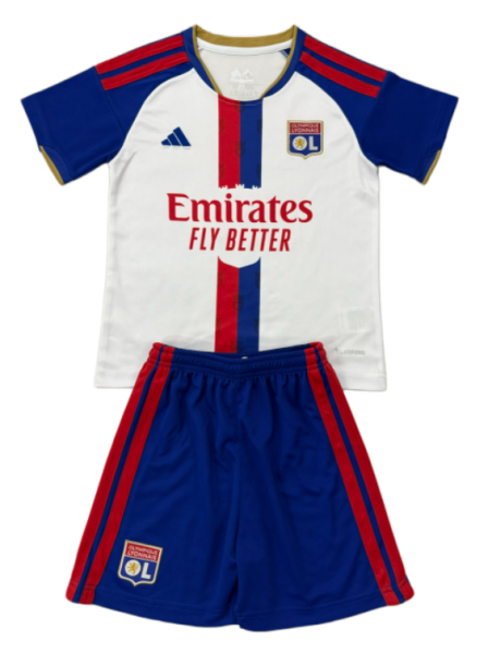 2026-27 KIDS Lyon home Soccer Jersey