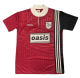 1996 Mens Oasis retro red Black Polo soccer jersey