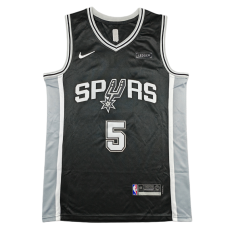 2026 Sa Spurs CASTLE #5 Black Top Quality Hot Pressing NBA Jersey