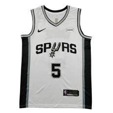 2026 Sa Spurs CASTLE #5 white Top Quality Hot Pressing NBA Jersey
