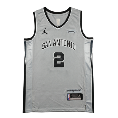 2026 Sa Spurs HAPPER #2 gray Statement Edition Top Quality Hot Pressing NBA Jersey
