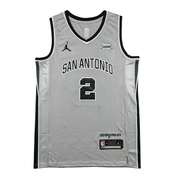 2026 Sa Spurs HAPPER #2 gray Statement Edition Top Quality Hot Pressing NBA Jersey