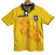 1993-1994 Brazil Home yellow Retro Soccer Jersey