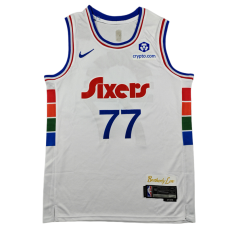 2025-26 76ERS EDGECOMBE #77 City Edition Top Quality Hot Pressing Retro NBA Jersey