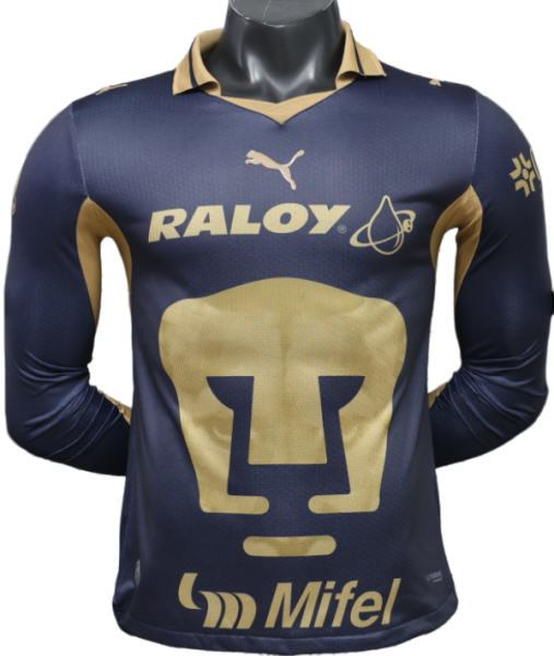 2026-27 Mens Pumas UNAM away Player version Long Sleeve soccer Jersey