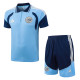 2026-27 Mens Ajax Light Blue Polo Training Short Suit #C2636