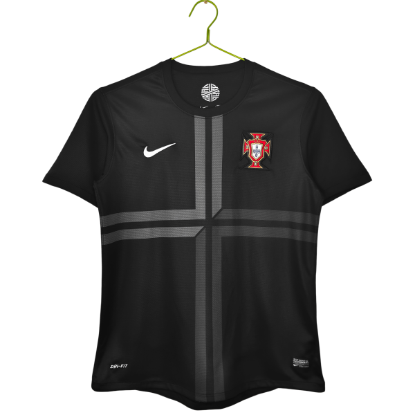 2012-2013 Mens Portugal Retro Third Away Black Soccer Jersey