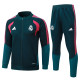 2026-27 Real Madrid dark green Kids Half Pull Tracksuit E26085#