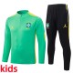 2026-27 Kids Brazil Light Green Half Pull Training Suit E26121#
