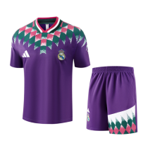 Real Madrid Purple Retro Training Short Suit