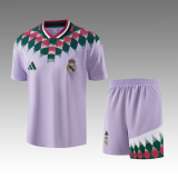 Real Madrid Light Purple Retro Training Short Suit