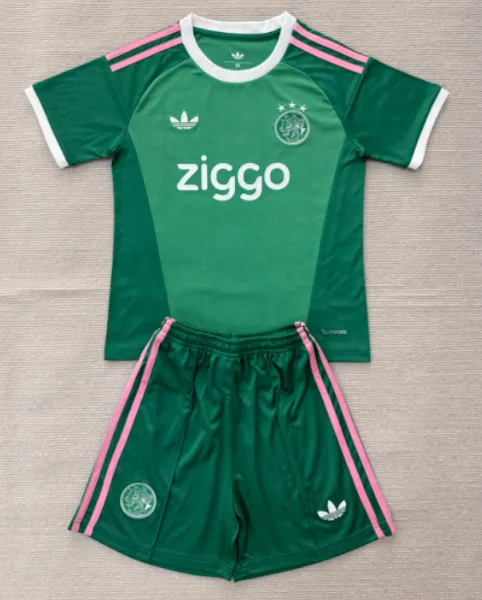 2026-27 Kids  Ajax Goalkeeper Green Soccer Jersey