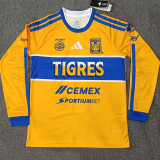 2026-27 Mens Tigres UANL Home Yellow Long Sleeve Soccer Jersey