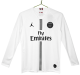 2018-19 Mens PSG Away White Long Sleeve Retro Soccer Jersey