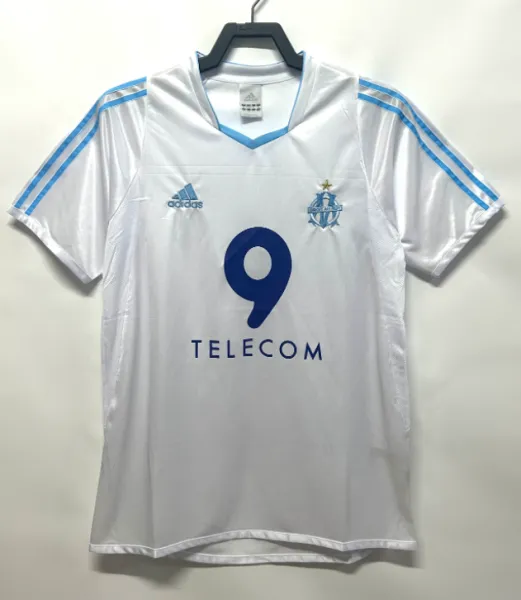 2002-03 Marseille Home White Retro Soccer Jersey