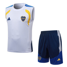 2026-27 Mens Boca Juniors White Vest Training Short Suit D26088#