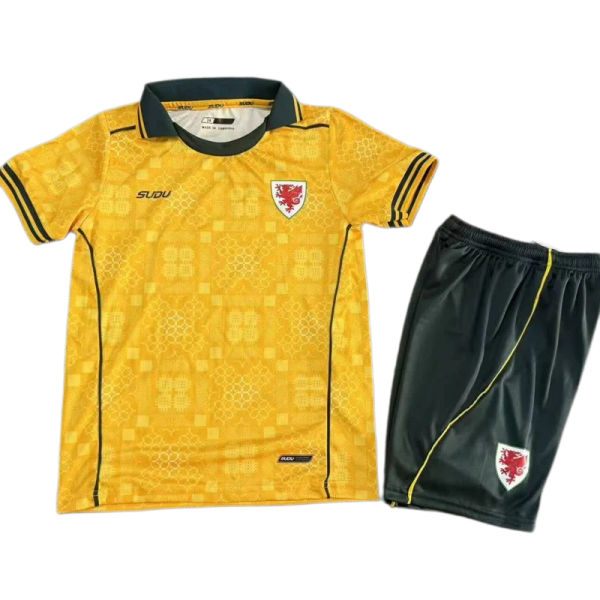 2026-27 Kids Wales Away Yellow Soccer Jersey