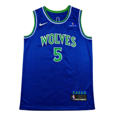 2027 TIMBERWOLVES EDWARDS #5 Blue Top Quality Hot Pressing NBA Jersey
