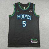 2027 TIMBERWOLVES EDWARDS #5 Black Top Quality Hot Pressing NBA Jersey