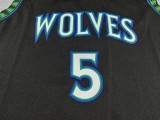 2027 TIMBERWOLVES EDWARDS #5 Black Top Quality Hot Pressing NBA Jersey