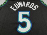 2027 TIMBERWOLVES EDWARDS #5 Black Top Quality Hot Pressing NBA Jersey