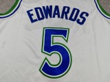 2027 TIMBERWOLVES EDWARDS #5 White Top Quality Hot Pressing NBA Jersey