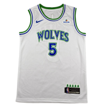 2027 TIMBERWOLVES EDWARDS #5 White Top Quality Hot Pressing NBA Jersey