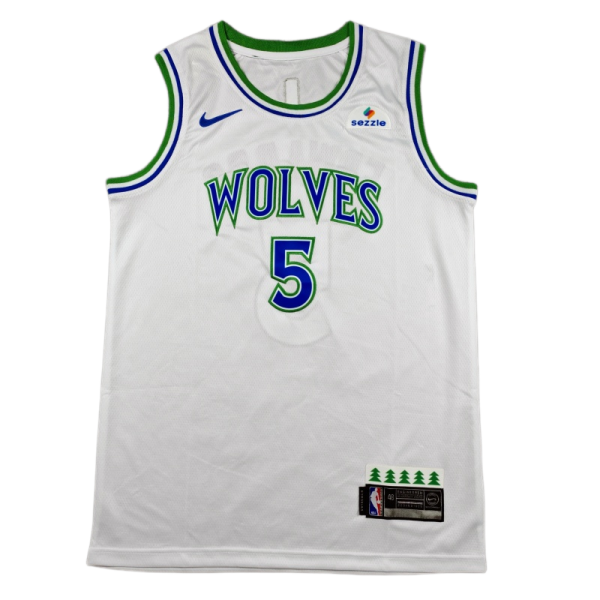 2027 TIMBERWOLVES EDWARDS #5 White Top Quality Hot Pressing NBA Jersey