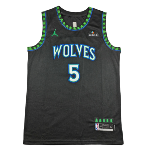 2027 TIMBERWOLVES EDWARDS #5 Black Top Quality Hot Pressing NBA Jersey