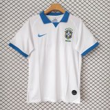 1999-2000 Mens Brazil  Away White Retro Soccer Jersey