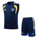 2026-27 Mens Boca Juniors Royal Blue vest Training Short Suit D25090#