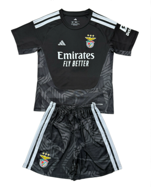 2026-27 Kids Benfica Goalkeeper Black Soccer Jersey